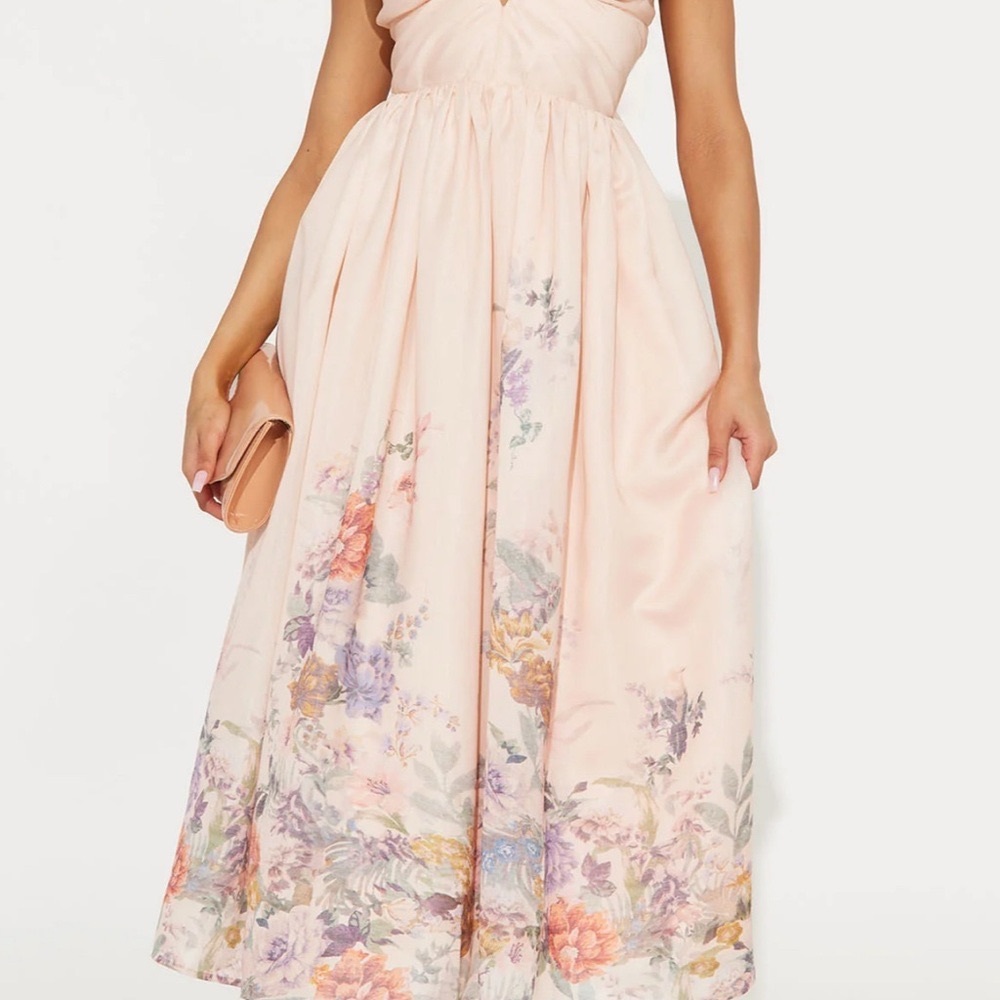 Fashion Nova Living A Dream Floral Midi Dress
